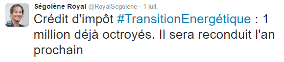 Tweet Ségolène Royal