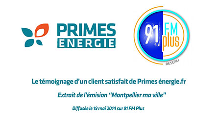 Client prime energie sur FM 91 Plus